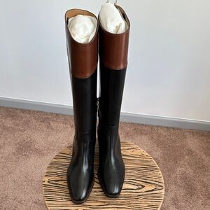 Ralph Lauren Black and Brown Heeled Boots